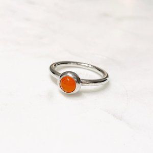 Pandora Carnelian Smooth Cabochon Ring
